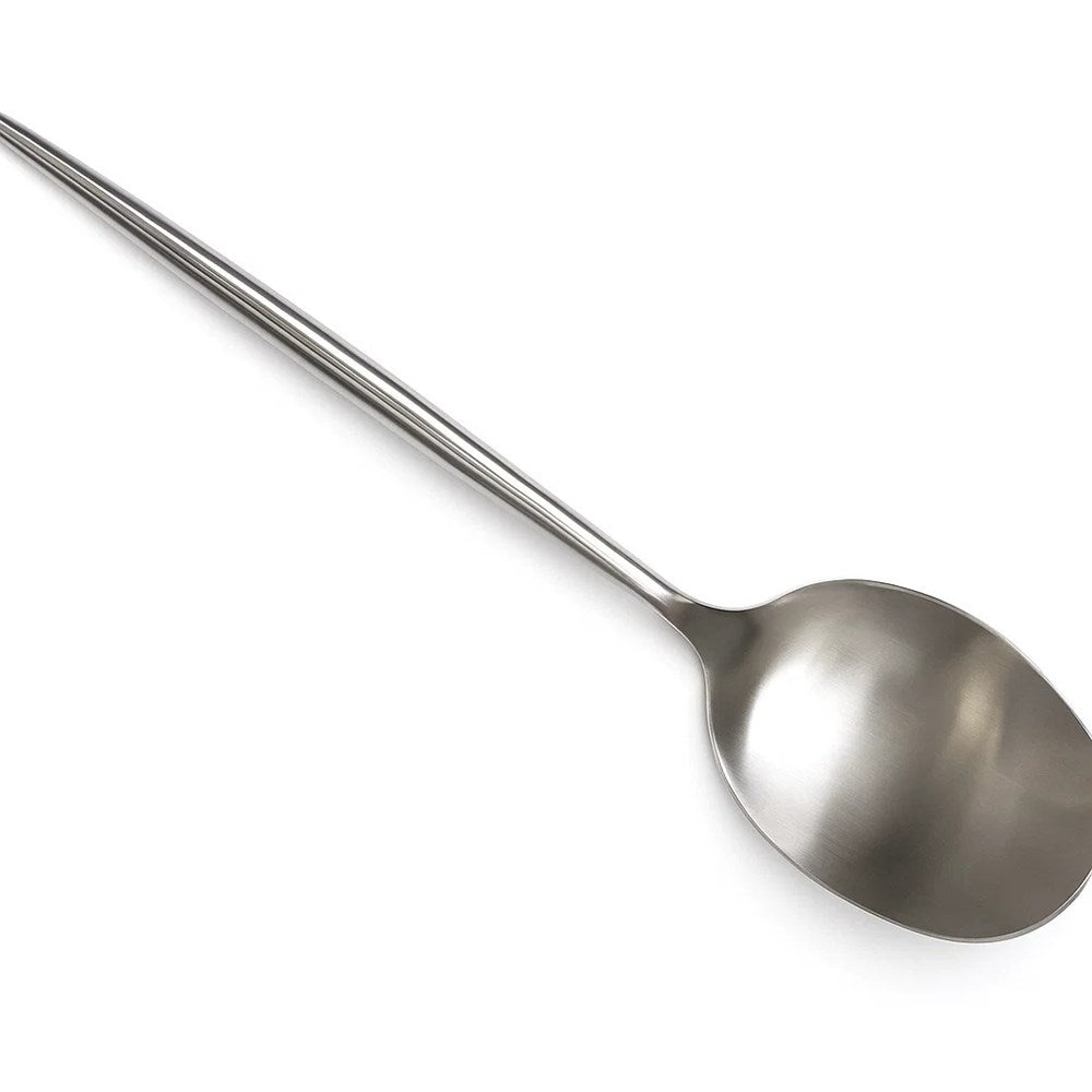 Matte Silver Serving Utensils - Slotted Soup Ladle | Full House Lebanon