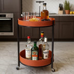 Leather Rolling Cart | Full House Lebanon
