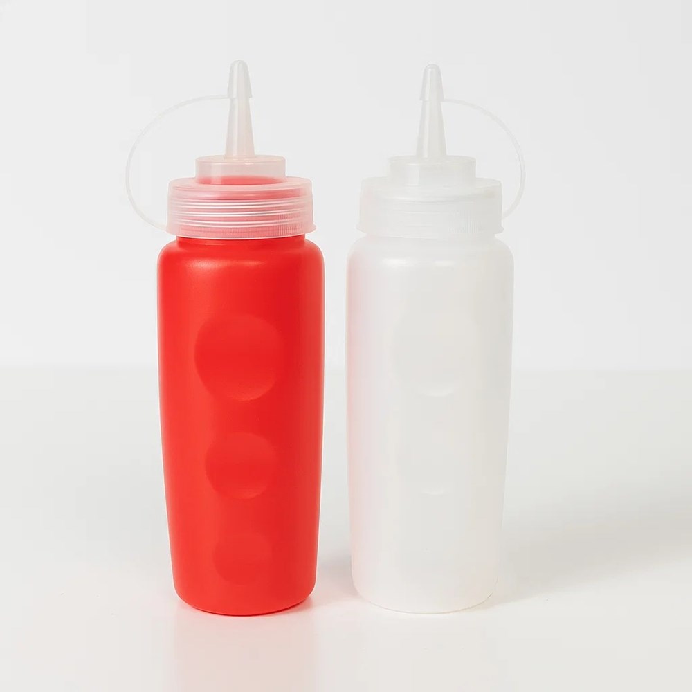 Sauce Bottle Set (2 Pcs) - Yellow & Transparent | Full House Lebanon