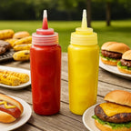 Sauce Bottle Set (2 Pcs) - Yellow & Red | Full House Lebanon
