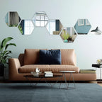 Hexagonal Mirror (6 Pcs) - White | Full House Lebanon