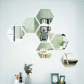 Hexagonal Mirror (6 Pcs) - Black | Full House Lebanon