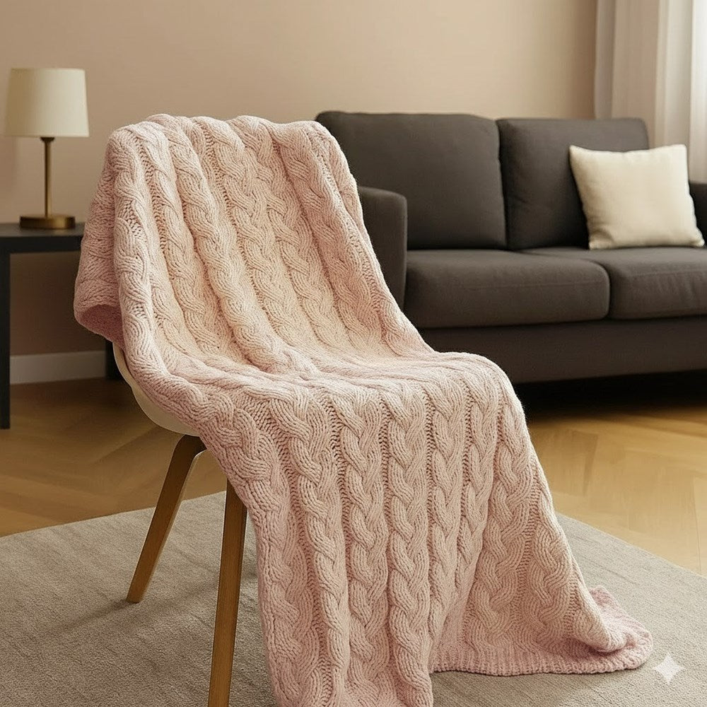 Cannon Knit Throw Blanket - White | Full House Lebanon