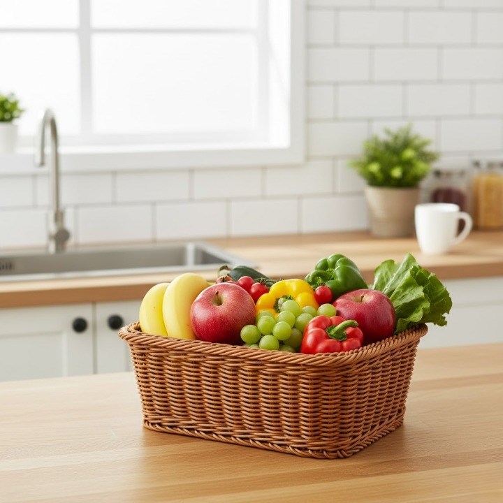 Rectangular Rattan Storage Basket | Full House Lebanon