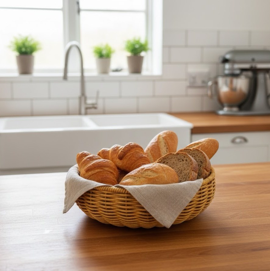 Round Rattan Basket Set (2 Pcs) | Full House Lebanon