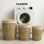 Cannon Woven Basket with Lid & Fabric Lining - Medium | Full House Lebanon