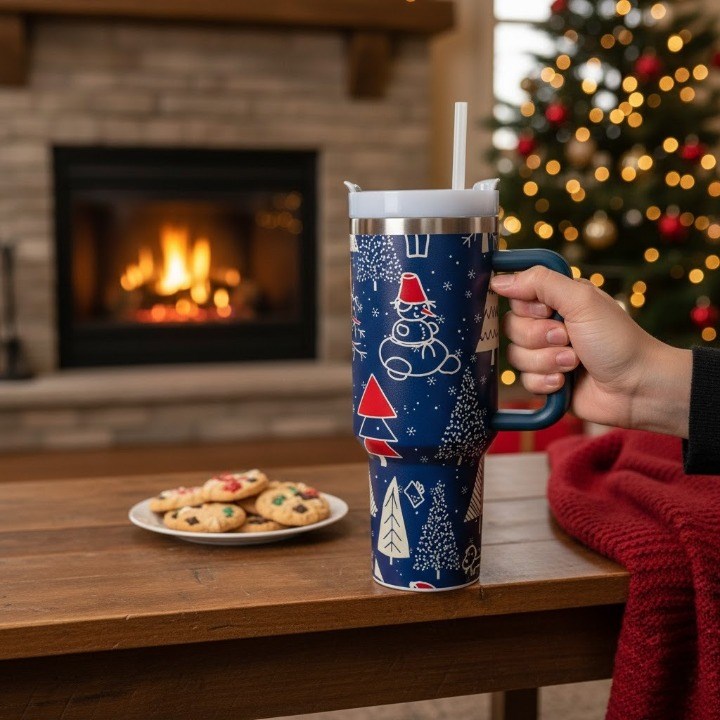 Christmas-Themed Insulated Tumbler | Full House Lebanon