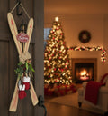 Wood Holiday Ski Wall Hanging | Full House Lebanon