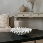 White Ruffled Decorative Bowl | Full House Lebanon