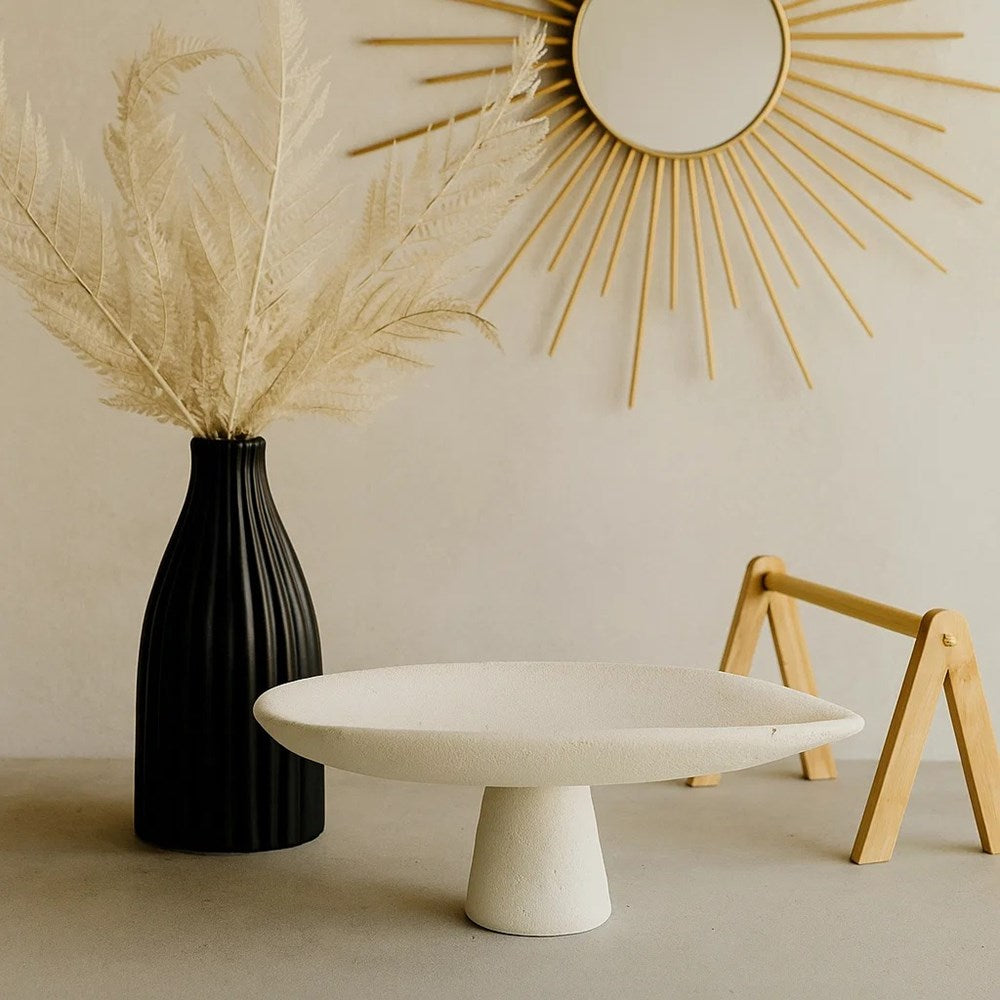 Footed Decorative Stone Platter | Full House Lebanon