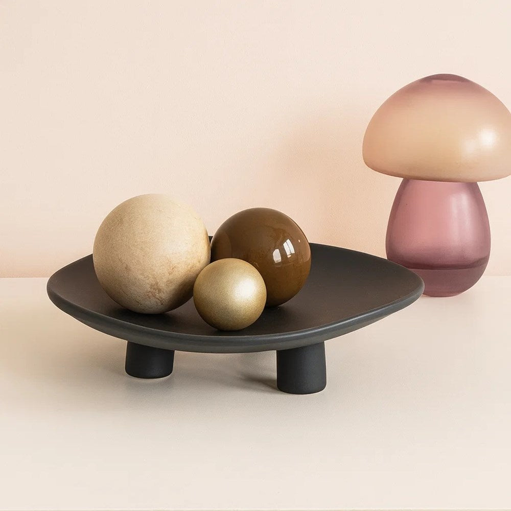 Matte Pedestal Display Tray - Large, White | Full House Lebanon