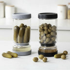Dosthoff Olive & Pickles Glass Jar - Light Grey | Full House Lebanon