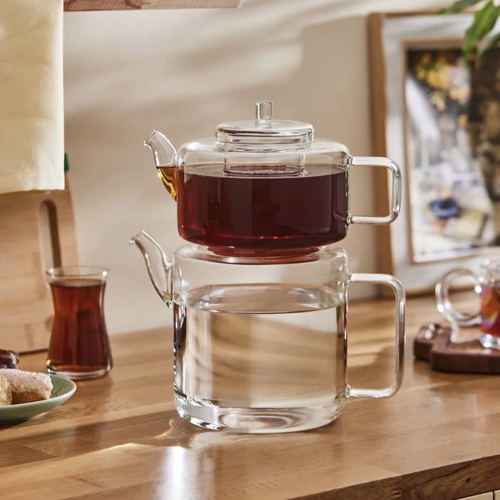 Double-deck Glass Tea Pot | Full House Lebanon