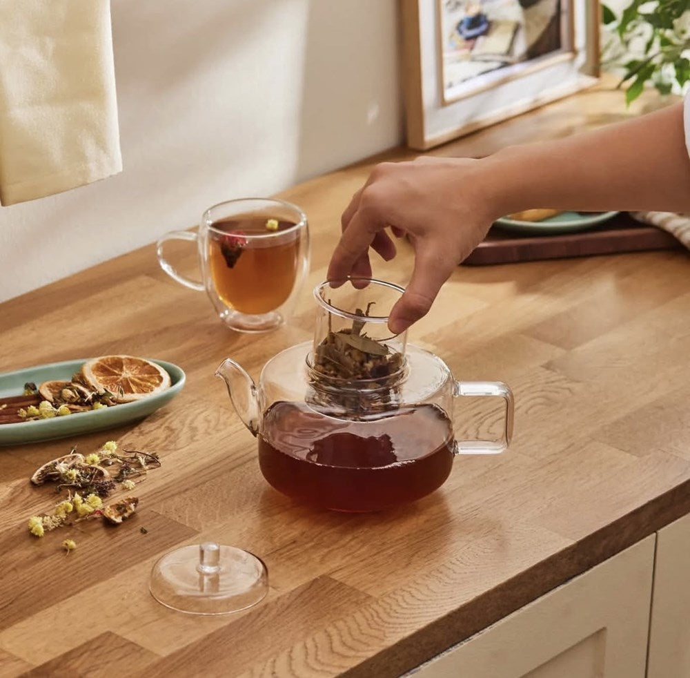 Double-deck Glass Tea Pot | Full House Lebanon