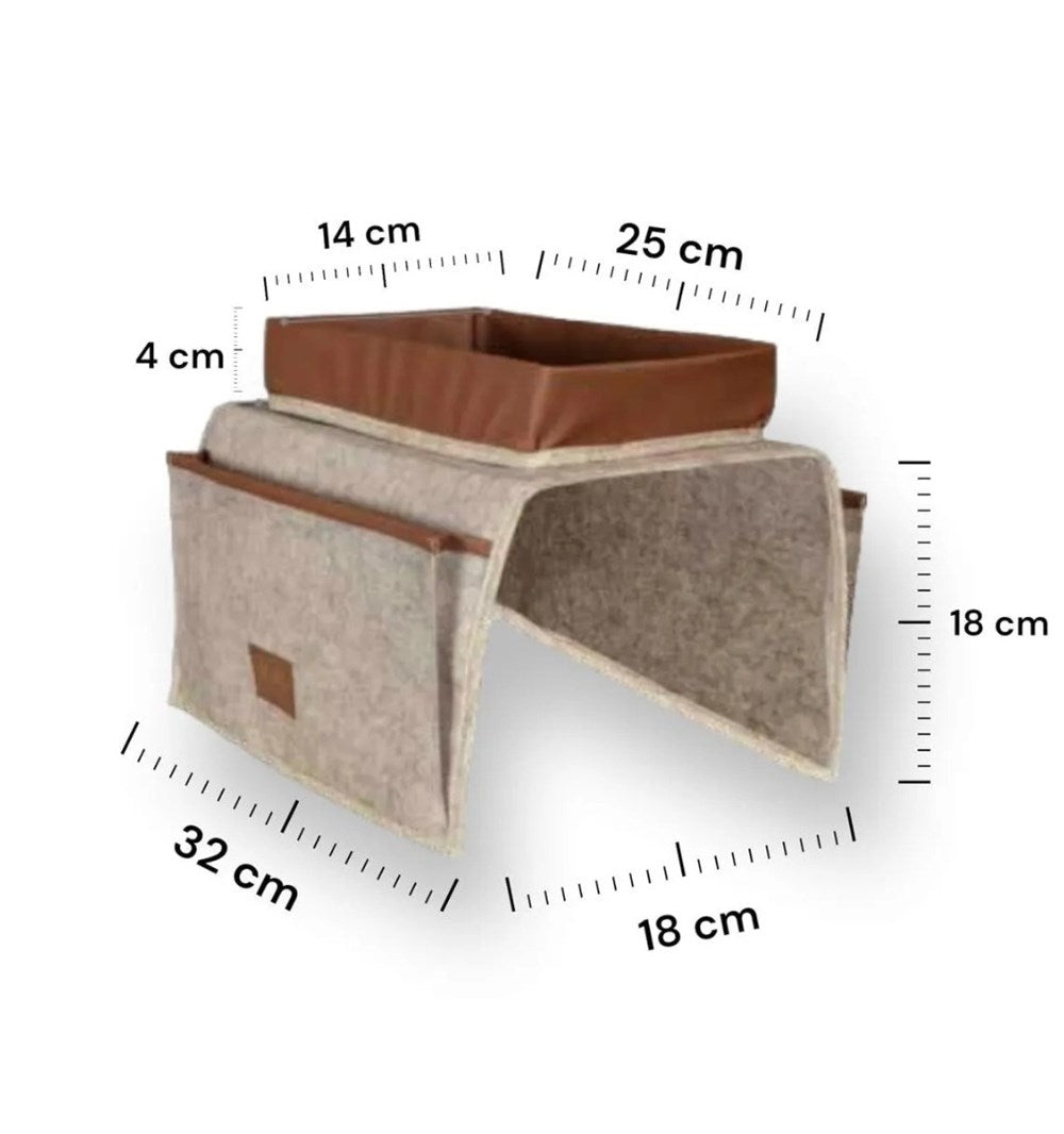 Felt Style Organizer with Leather Stipe | Full House Lebanon