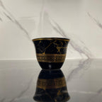 Shaffeh Black & Gold Coffee Cup Set (Dozen) | Full House Lebanon