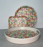 Floral Bamboo Fiber Tray - rectangular | Full House Lebanon