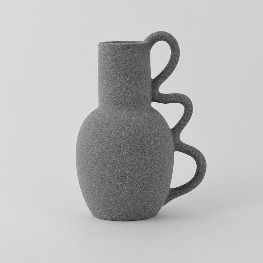 Ceramic Vase with Wavy-shaped Handle - Peach | Full House Lebanon