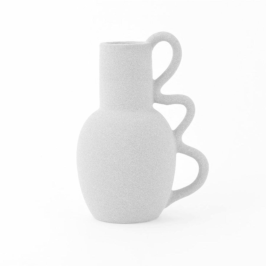Ceramic Vase with Wavy-shaped Handle | Full House Lebanon