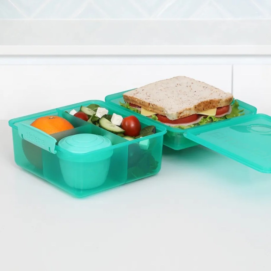 Cube Max Lunch Box with Yogurt Pot - Fuschia | Full House Lebanon