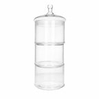 3 Layer Round Glass Cookie Jar | Full House Lebanon