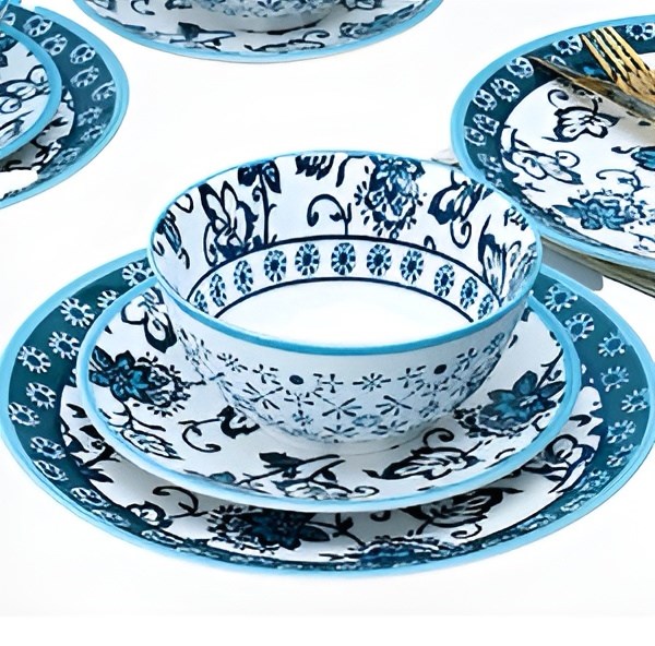 Blue Patterned Dinnerware - Mug | Full House Lebanon