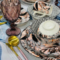 Black & Peach Dinnerware - Get 6 dessert plates | Full House Lebanon