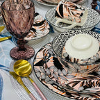 Black & Peach Dinnerware - Get 6 dessert plates | Full House Lebanon