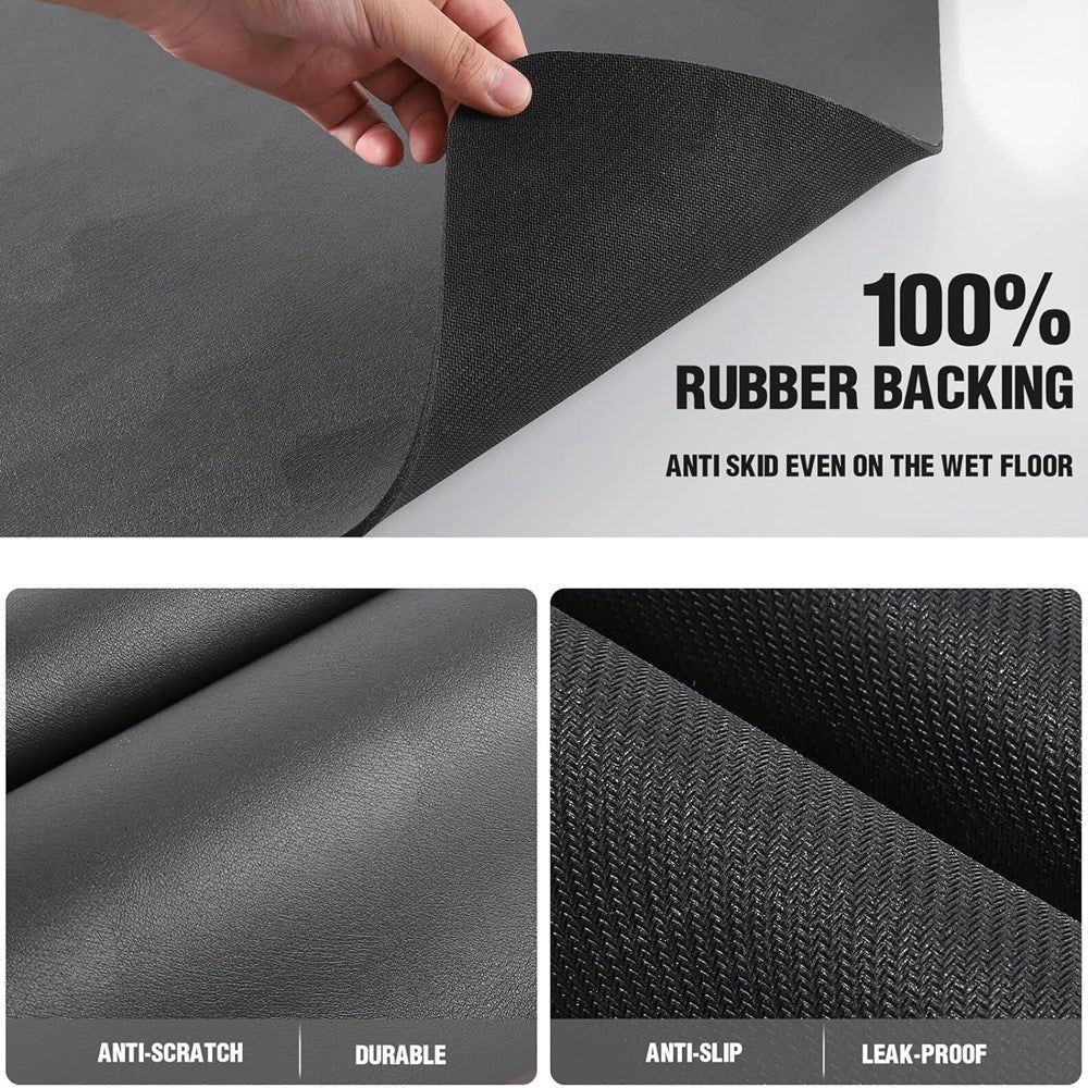 Super Water Absorbent Dish Draining Mat - Large, Light Grey | Full House Lebanon