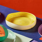 Glossy Serving Glass Bowl - Small, Peach | Full House Lebanon