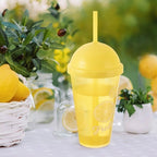 Fresh Lime/Orange Cup with Straw | Full House Lebanon