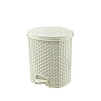 Rattan Trash Bin - 5.5 L, White | Full House Lebanon