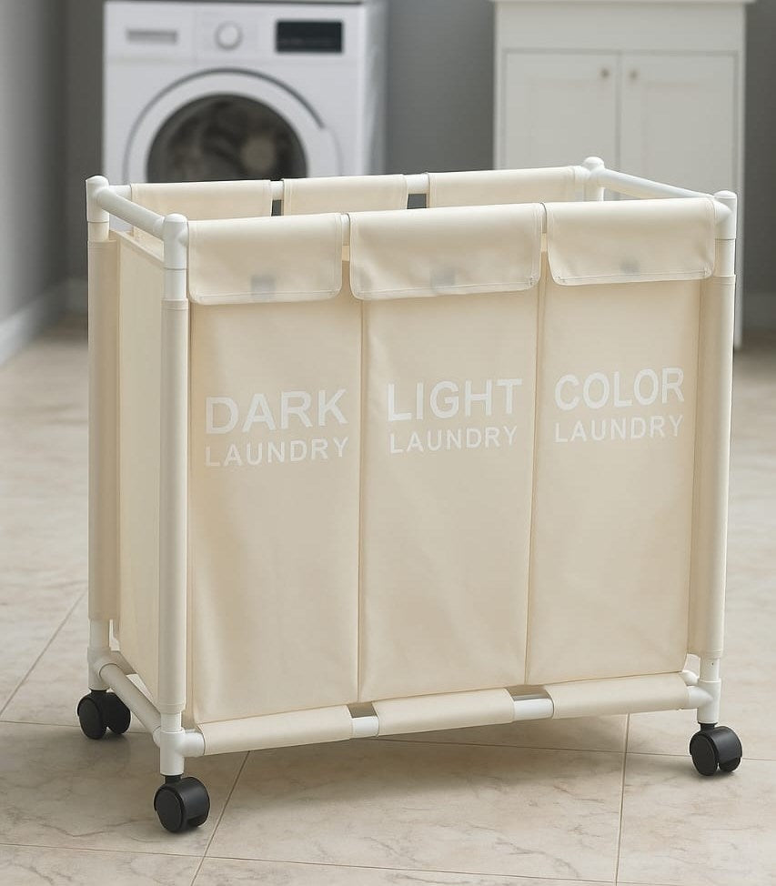 3- Compartments Laundry Basket | Full House Lebanon