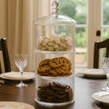 3 Layer Round Glass Cookie Jar | Full House Lebanon