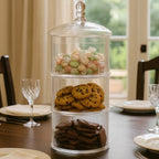 3 Layer Round Glass Cookie Jar | Full House Lebanon