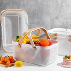 Rectangular Plastic Fruit Basket - Grey | Full House Lebanon