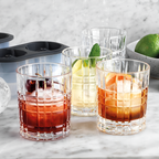 Grid-Cut Glass Cup Set (4 Pcs) | Full House Lebanon