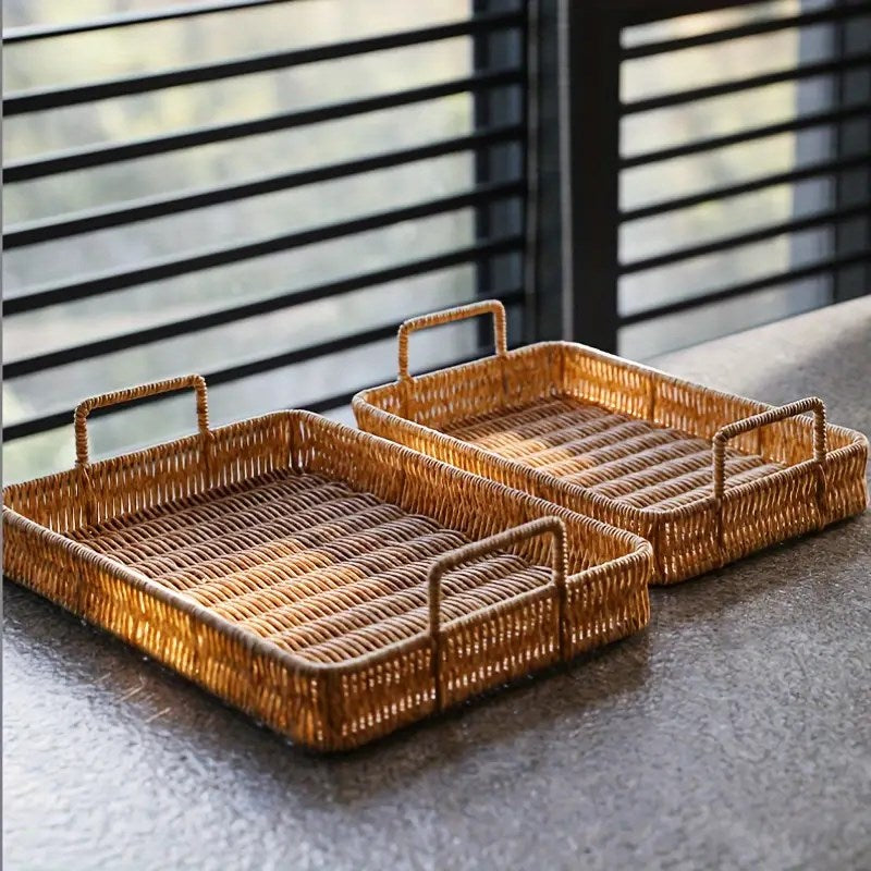 Rattan Tray Set (3 Pcs) | Full House Lebanon