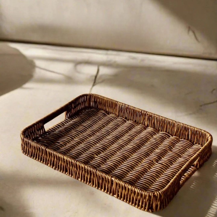 Hand-Woven Rattan Serving Tray Set (3 Pcs ) | Full House Lebanon