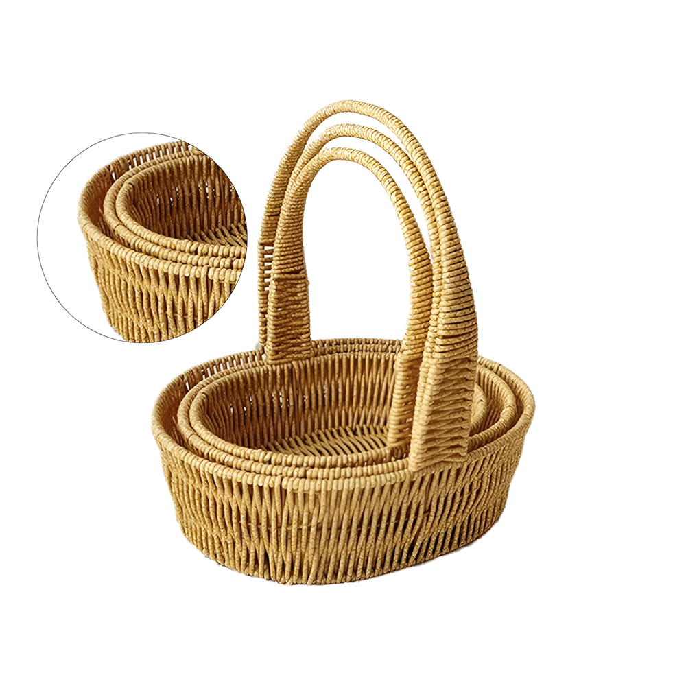 Rattan Fruit Basket Set (3 Pcs) | Full House Lebanon