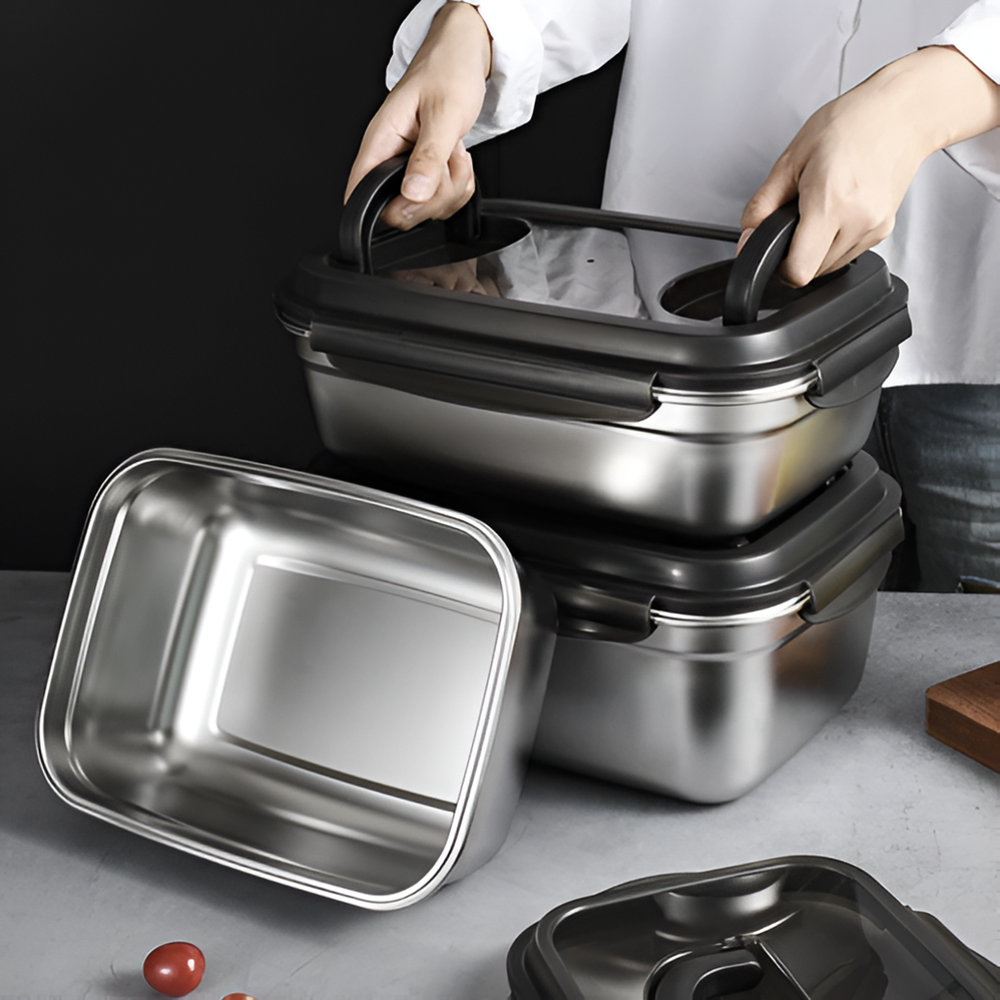 Stainless Steel Rectangular Food Storage Container - 15 L | Full House Lebanon