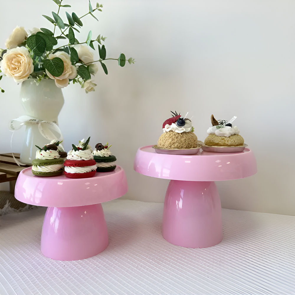 Mushroom Shaped Cake Stand - Small, Light Grey | Full House Lebanon