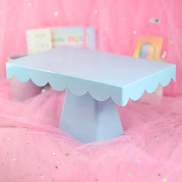 Rectangular  Cake Stand with Scalloped Edge | Full House Lebanon