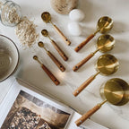 Gold Measuring Cups & Spoons Set (4 Pcs) - Large | Full House Lebanon