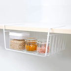 Under Shelf Hanging Organizing Basket - Rectangular, White | Full House Lebanon