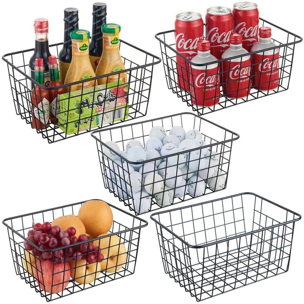 Black Metal Wire Storage Basket | Full House Lebanon