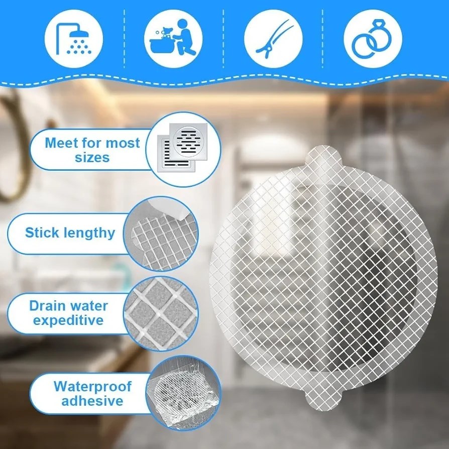 Disposable Shower Drain Hair Catcher (12 Pcs) | Full House Lebanon