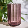 Ribbed Colored Glass Tumbler