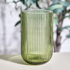 Ribbed Colored Glass Tumbler