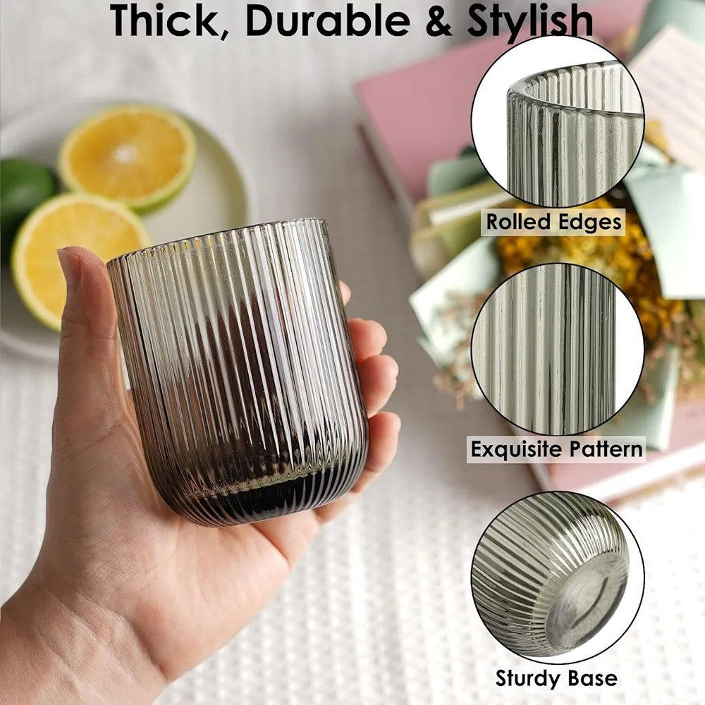 Ribbed Colored Glass Tumbler | Full House Lebanon